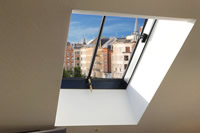 What a stunning view through one of our side hung rooflights which can also provide a means of escape in an emergency’.