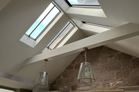 A number of Clement Conservation Rooflights were chosen to bring in plenty of natural light into this family home.