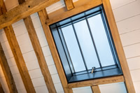 A Clement 5 rooflight looks fantastic in this converted barn.