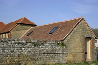 Clement tile profile rooflight in barn conversion